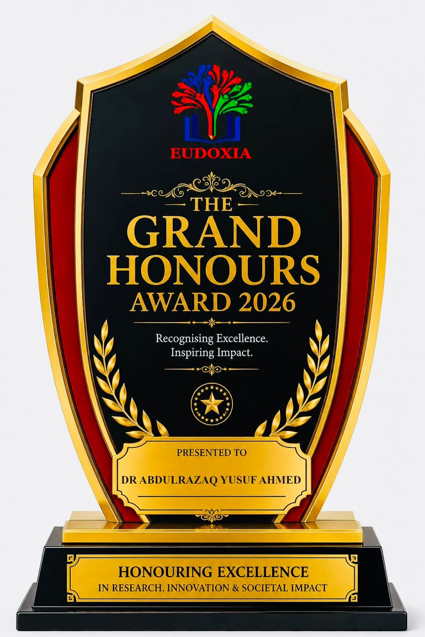 Award of Appreciation presented to Dr. Abdirizak Yusuf Ahmed (Jalaludin)