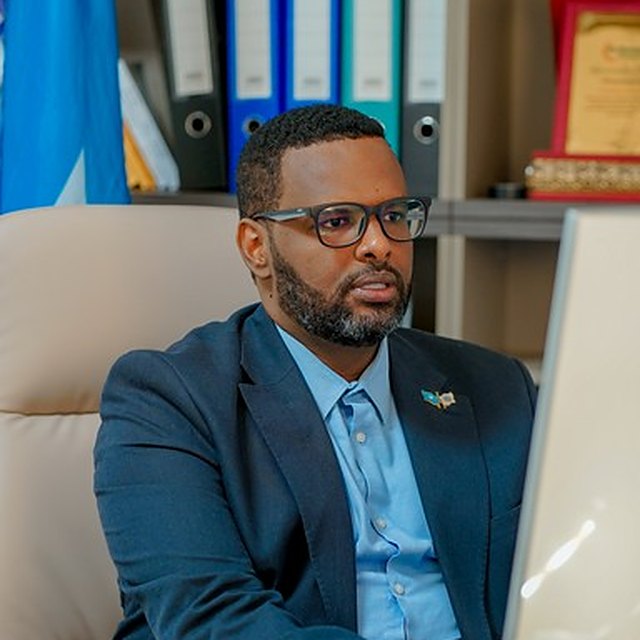 Dr Abdulrazaq Yusuf Ahmed in his office